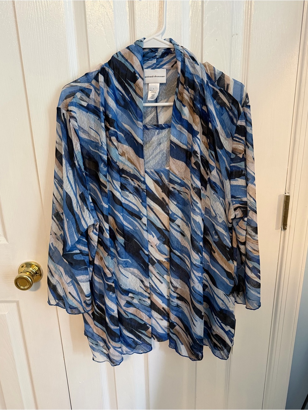 NWT Alfred Dunner Women's Large Multicolor Polyester Dress Shirt